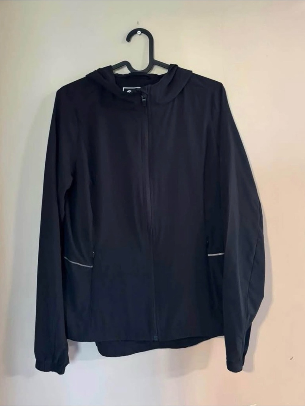 Black Zip-Up Hooded Jacket